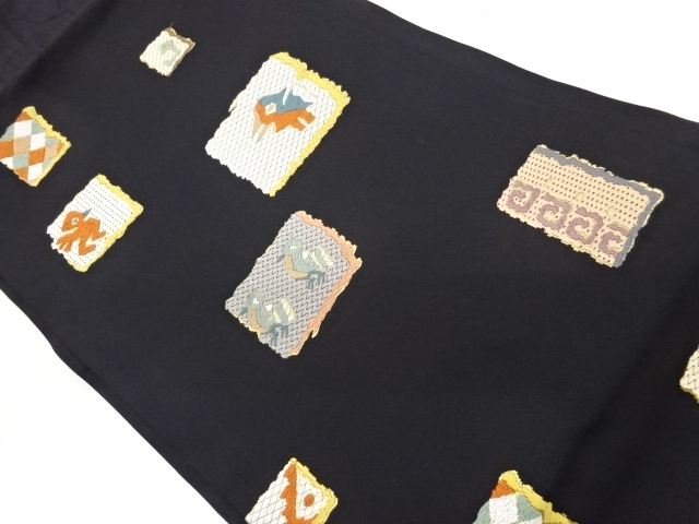 JAPANESE NAGOYA OBI / WOVEN GEOMETRIC